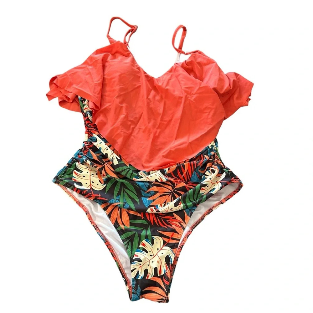 Women's XlL one piece floral bathing suit